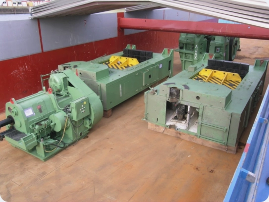 Presstrade forging machine parts during ship transport
